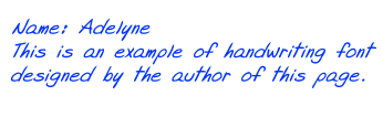  Month's Handwriting