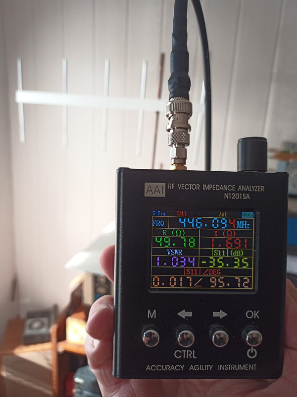 SWR antenne J-POLE 446 Mhz indoor !